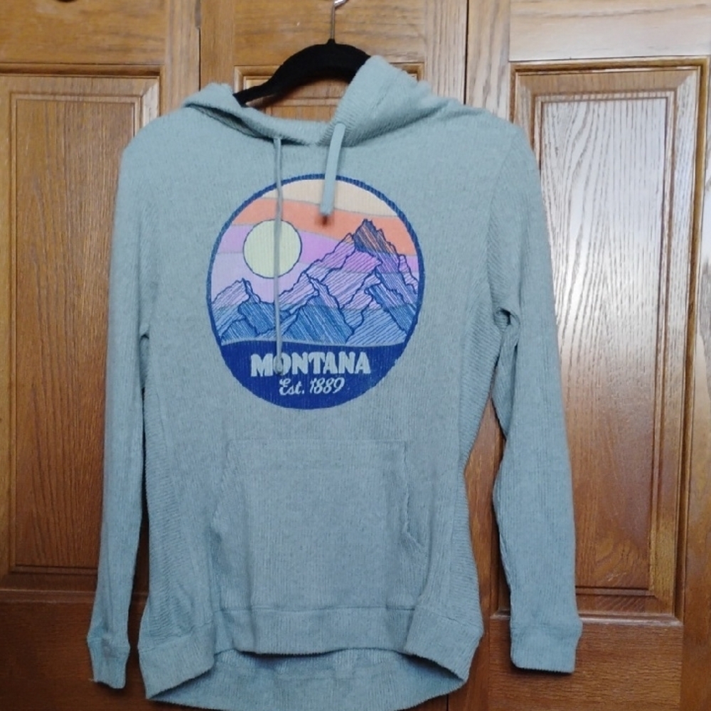 Montana Graphic Hoodie - Gray